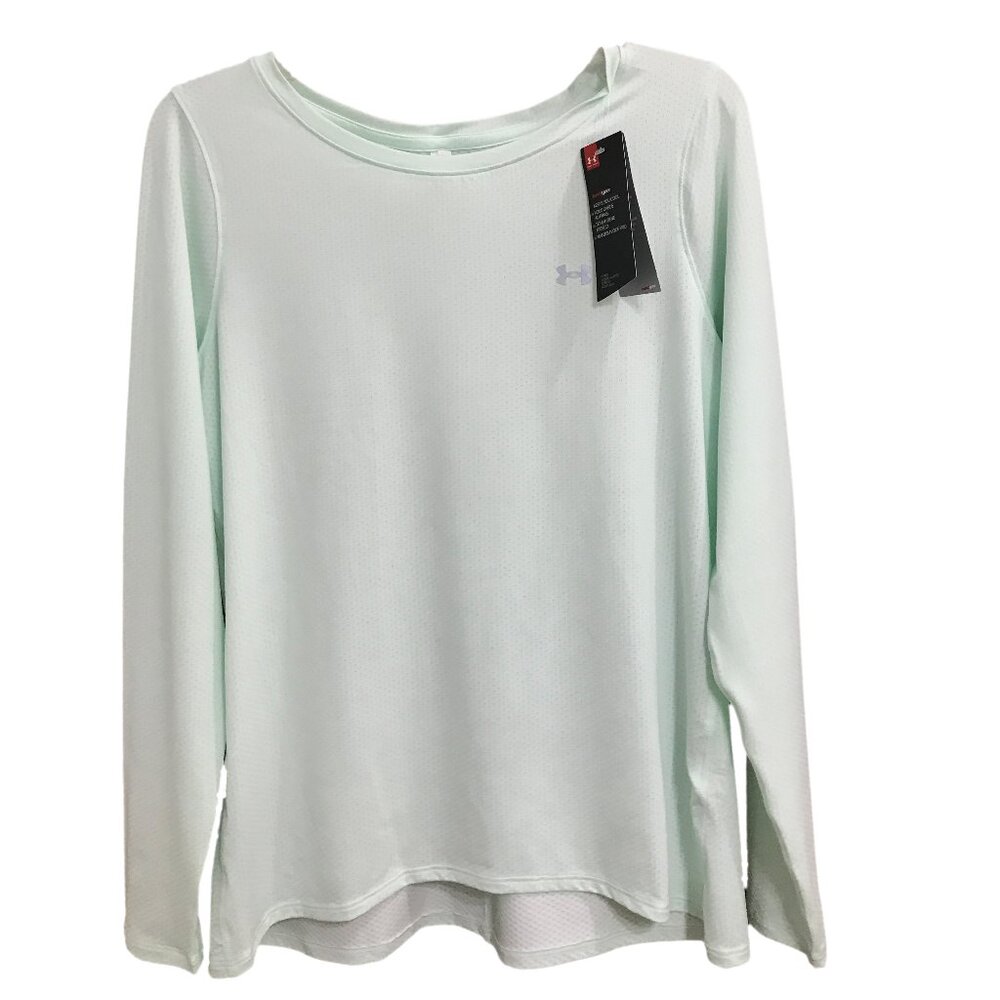 Under Armour / HeatGear® Long Sleeve Shirt / Fitted / Large / Light Green